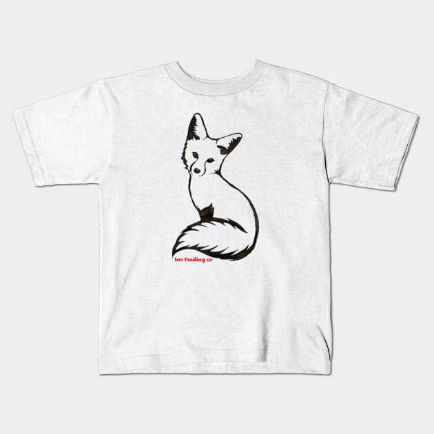 Little Fox Kids T-Shirt by inkandespresso7